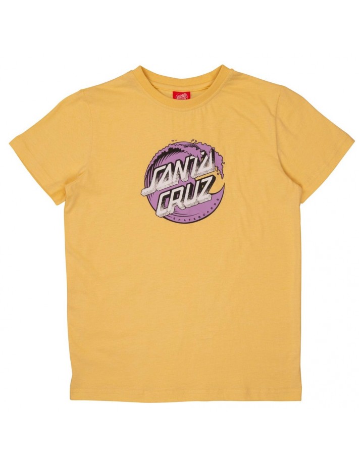 SANTA CRUZ Youth Stipple Wave Dot - Butter - T-shirt