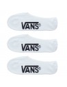 VANS Classic Super No Show - Blanco - Lote de 3 Calcetines