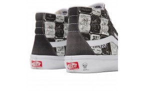 VANS SK8-Hi Daniel Johnston - Noir/Blanc - Chaussures de skate - vue de dos