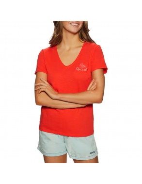 RIP CURL Lunard Tide - Rouge - T-shirt