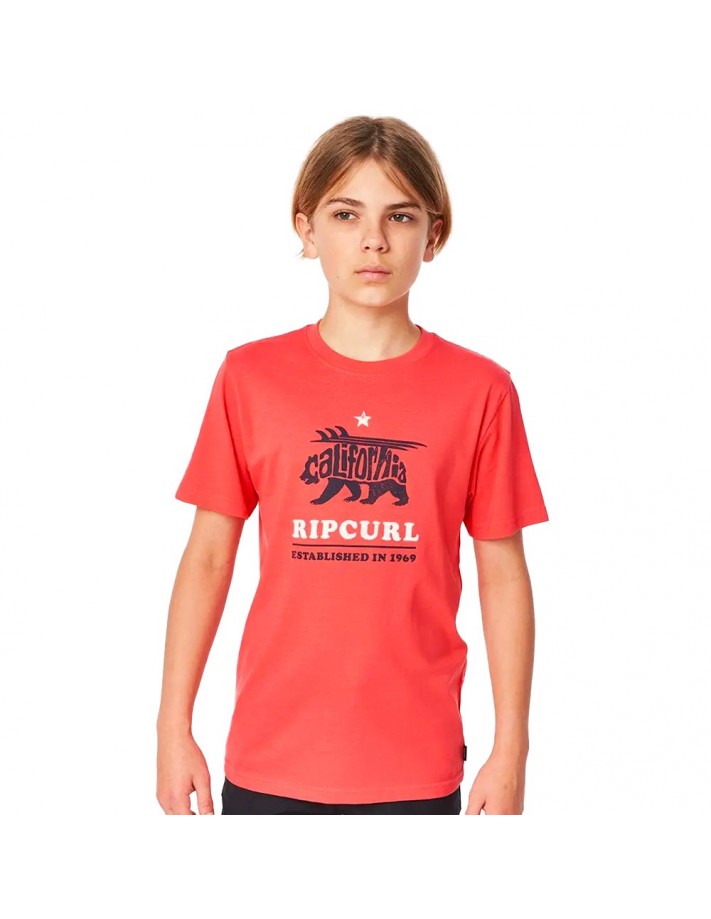 RIP CURL Animolous - Rouge - T-shirt Enfant