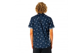 RIP CURL Paradise Palms - Navy - Shirt - back view