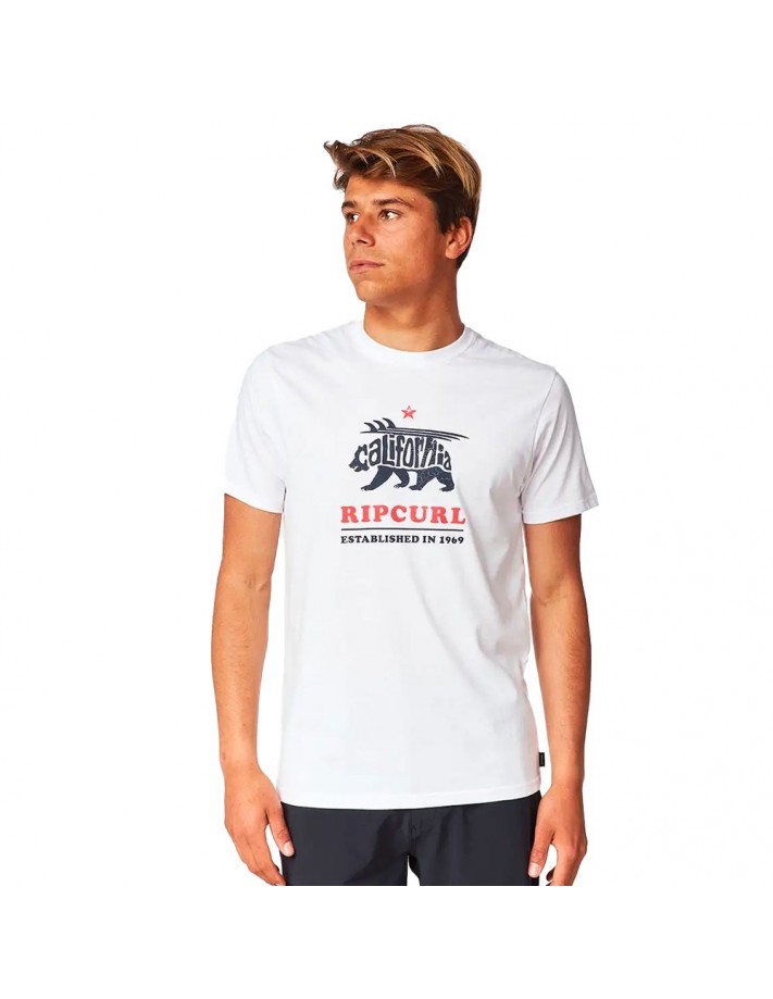 RIP CURL Desti Animal - White - T-shirt - front view