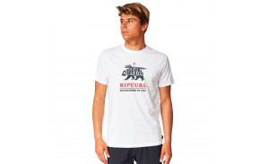 RIP CURL Desti Animal - Blanc - T-shirt - vue de face