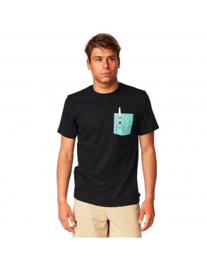 RIP CURL India Pocket - Black - T-shirt - front