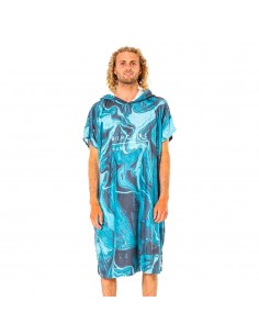 RIP CURL Mix Up - Pacific Blue - Hooded Poncho - front