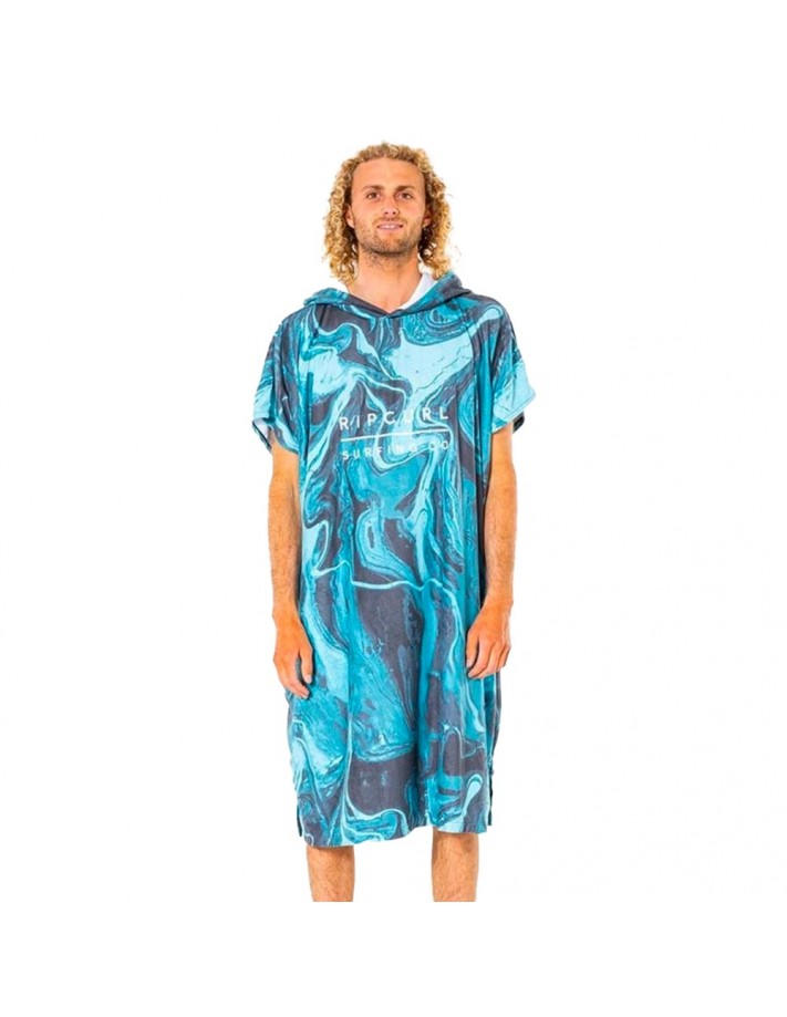 RIP CURL Mix Up - Pacific Blue - Poncho à capuche - vue de face