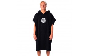 RIP CURL Icons - Black - Hooded Poncho - front view