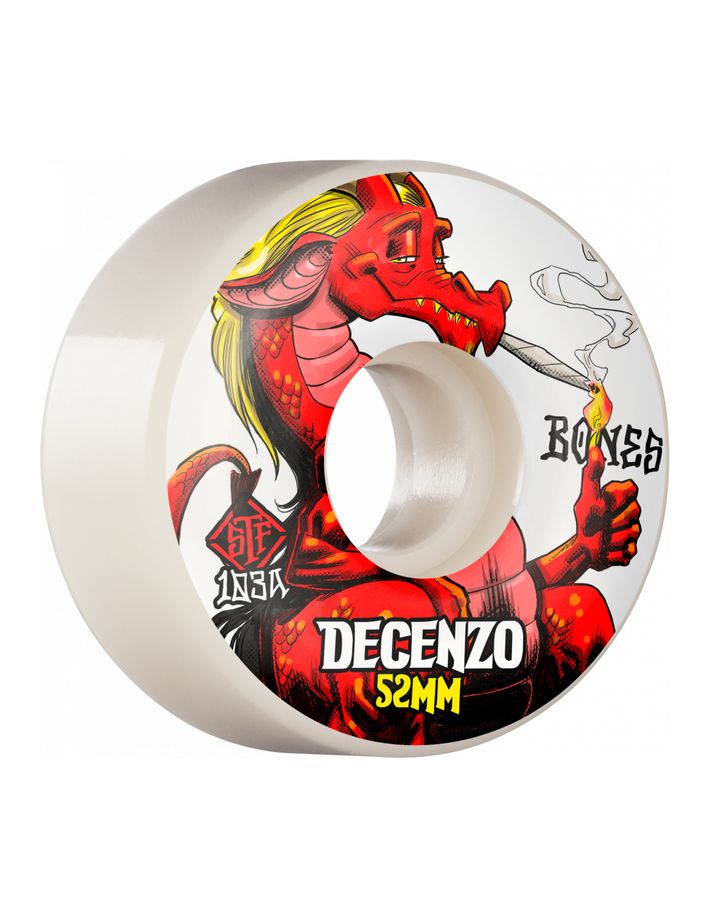 Roues de skate BONES STF Locks Decenzo Red Dragon 52mm