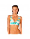 RIP CURL Summer Palm Revo Halter - Licht Aqua - Omkeerbaar bikinitopje