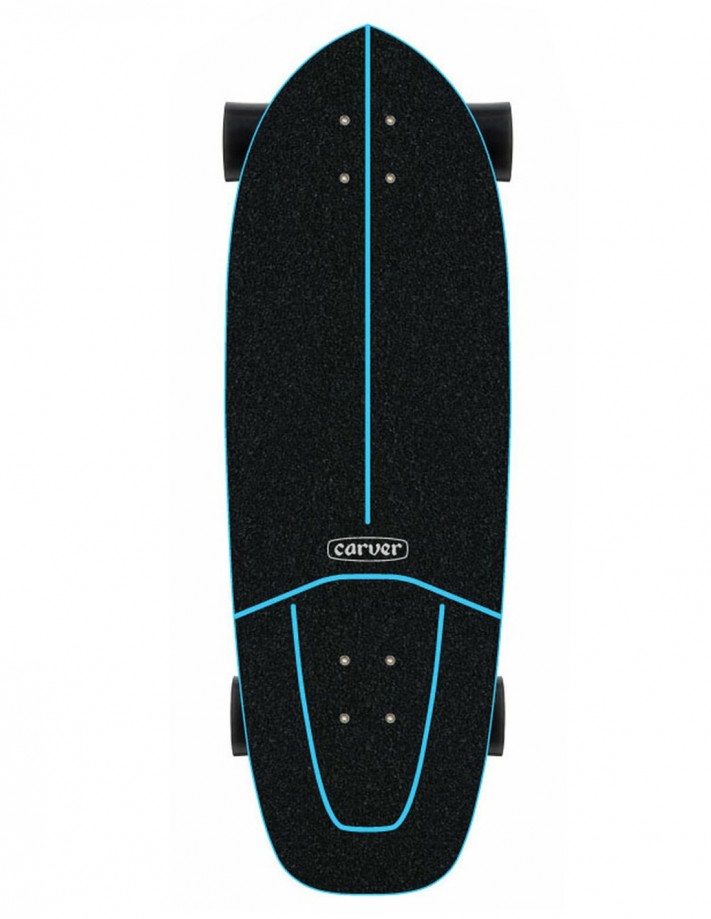 スケートボード CARVER JOB Blue Tiger - CX Complete 31\" Carver J.O.B Blue Tiger CX Truck Surfskate Complete 10.25