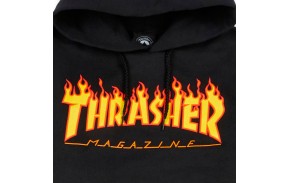 THRASHER Flame - Black - Hoodie - logo
