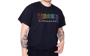THRASHER Rainbow - Black - T-shirt