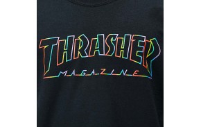 THRASHER Rainbow - Black - T-shirt - logo
