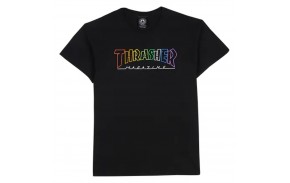 THRASHER Rainbow - Noir - T-shirt