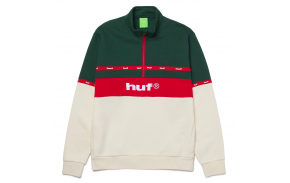 HUF Taped - Off White - 1-4 ZIP Crewneck - front