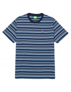 HUF Crown Stripe - Indigo - T-shirt - vue de face