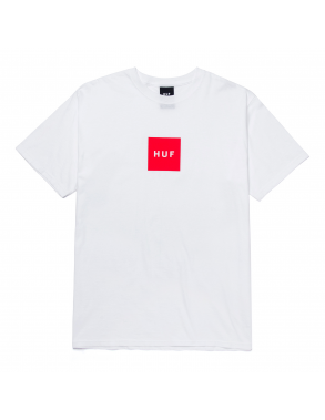 HUF Essential Box Logo - White - T-shirt - front view