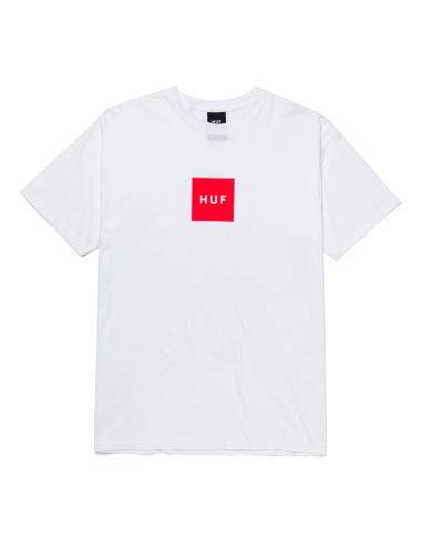 HUF Essential Box Logo - White - T-shirt - front view
