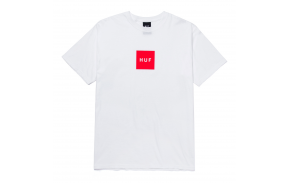 HUF Essential Box Logo - White - T-shirt - front view