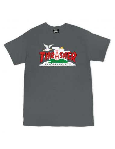 THRASHER The City - Charcoal - T-shirt- front