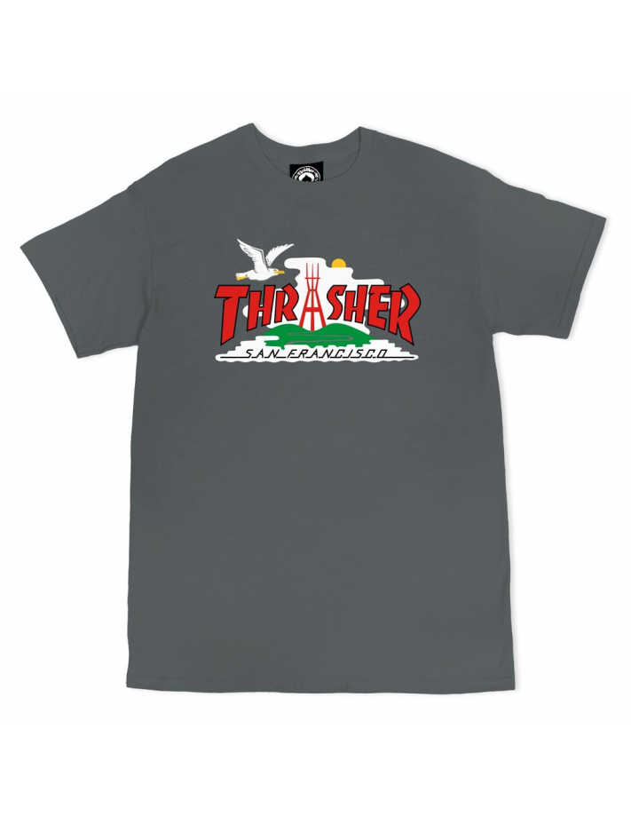 THRASHER The City - Charcoal - T-shirt - vue de face