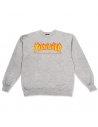 THRASHER Flame - Grigio - Girocollo