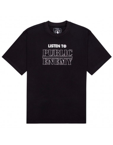 ELEMENT x Public Enemy Listen To - Black - T-shirt - front
