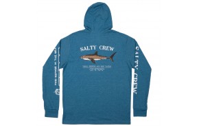SALTY CREW Bruce Tech - Blue Heather - Long sleeve t-shirt - back view