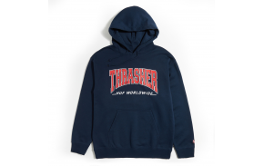 HUF x Thrasher Bayview - Navy - Sweat à capuche