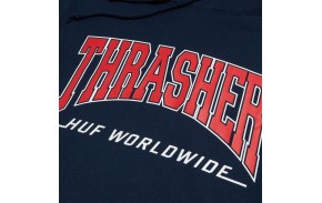 HUF x Thrasher Bayview - Navy - Hoodie - zoom logo