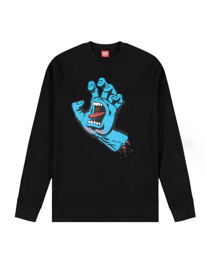 SANTA CRUZ Screaming hand - Noir - T-shirt à manches longues