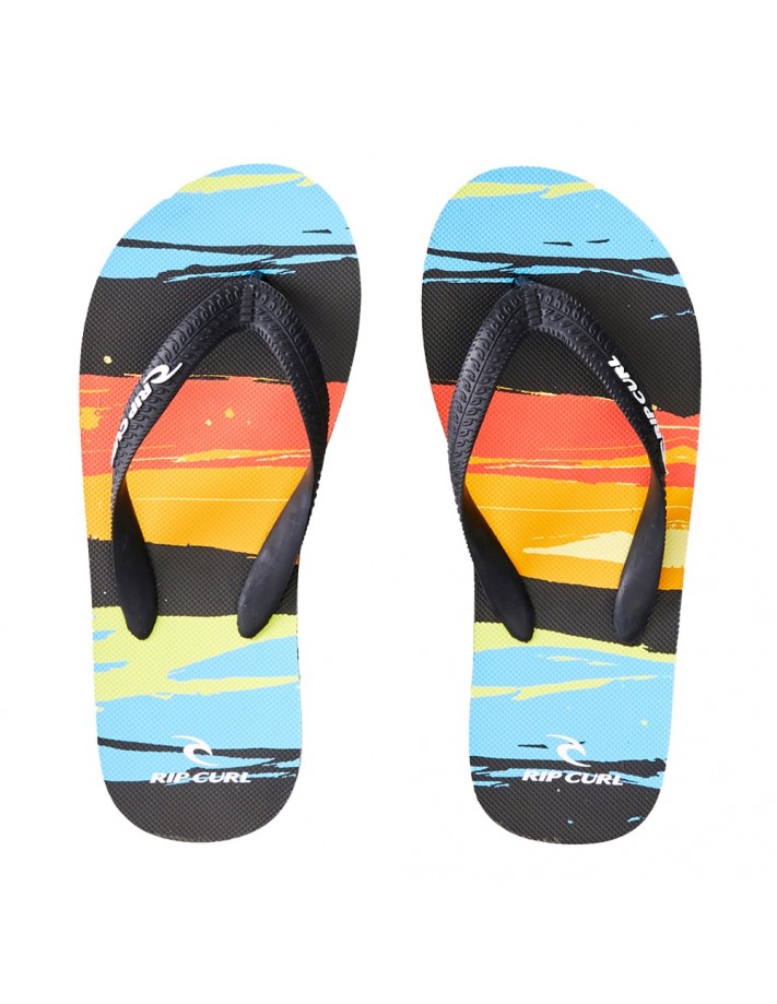 RIP CURL Resin Blown Out Boy - Black/Orange - Flip-flop - top view