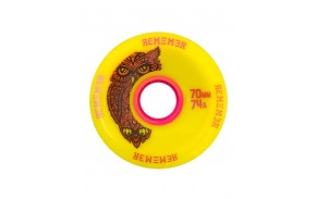 Roues de longboard Remember Hoot 70mm yellow