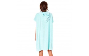 RIP CURL Script - Light Aqua - Hooded Poncho - back view