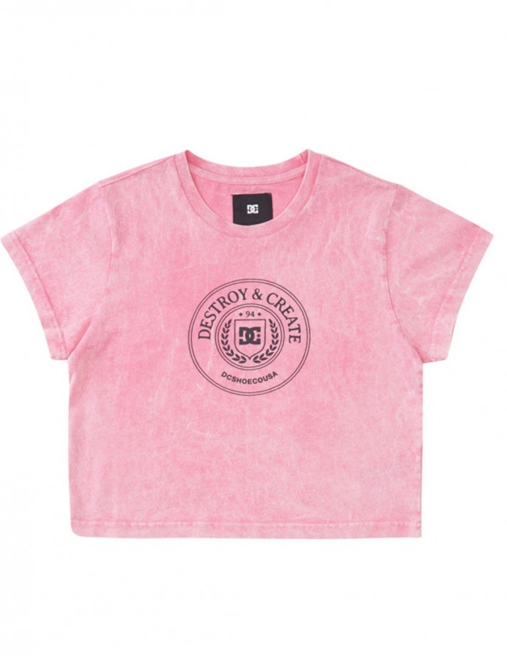 DC SHOES Op Crest - Pink - T-shirt