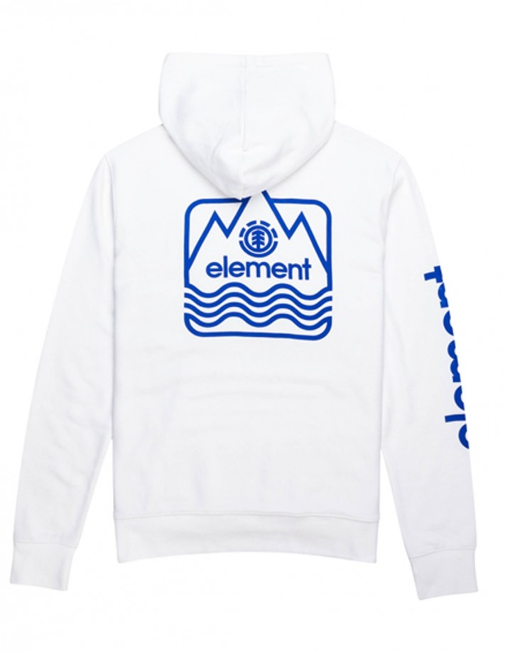 ELEMENT Peaks - Optic White - Sweat à capuche ELEMENT Peaks - Optic White - Sweat à capuche