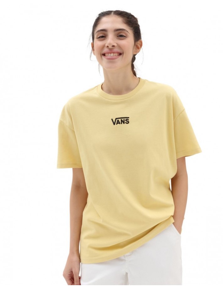 VANS Flying V Oversized Raffia Geel T-shirt