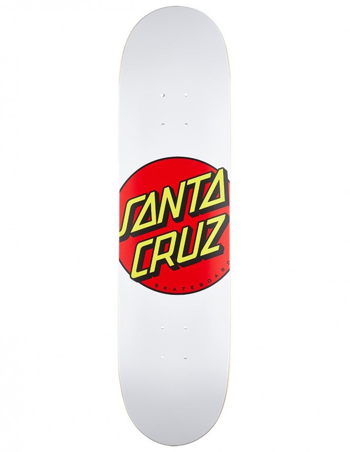 Deck for skate Santa Cruz Classic Dot White 8.0