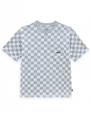 VANS Peace Pocket Check - Ashley Blue - T-shirt
