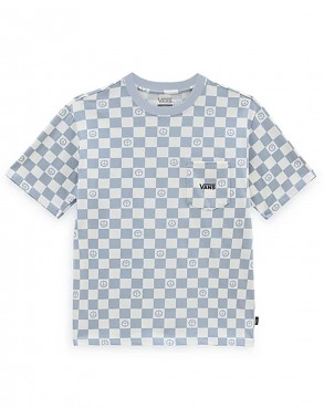 VANS Peace Pocket Check - Ashley Blue - T-shirt