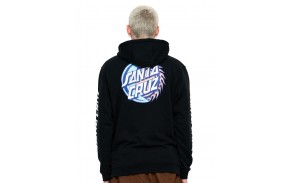 SANTA CRUZ Eclipse Dot - Black - Sweat à capuche (dos)