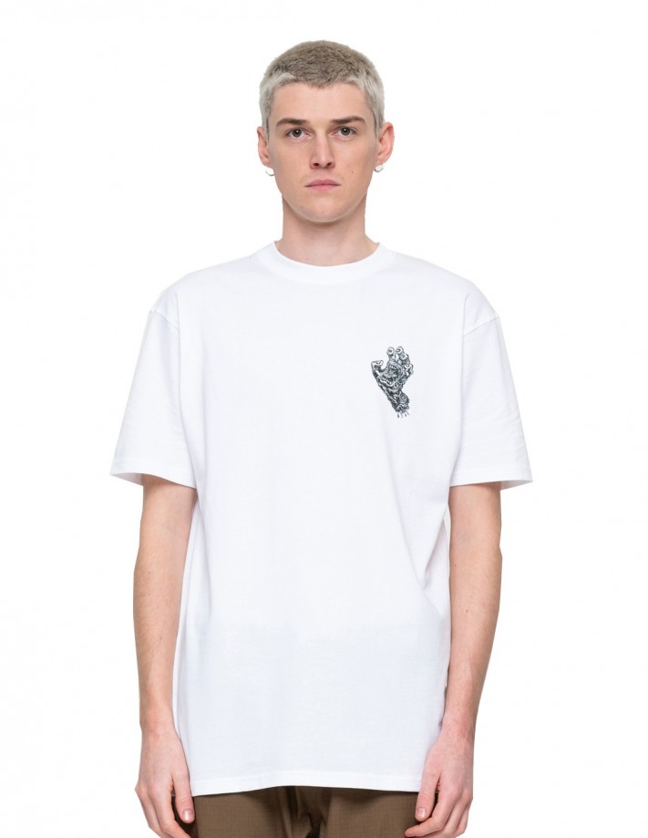 T-shirt SANTA CRUZ pour hommes blanc Alive Hand