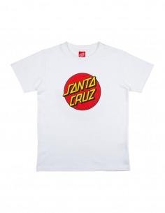 T-shirt Santa Cruz Classic Dot pour enfants blanc