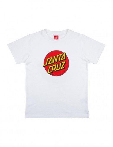 T-shirt Santa Cruz Classic Dot pour enfants blanc