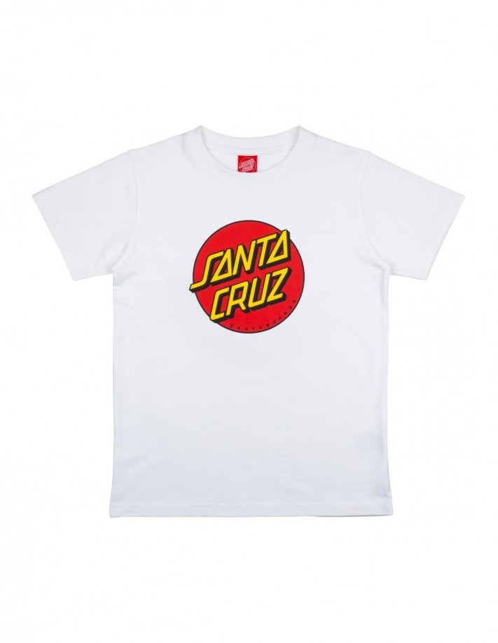 T-shirt Santa Cruz Classic Dot pour enfants blanc