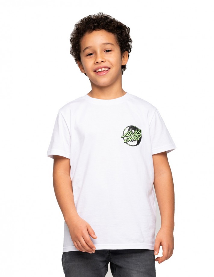 SANTA CRUZ Youth Yin Yang Dot Bianco Maglietta per bambini