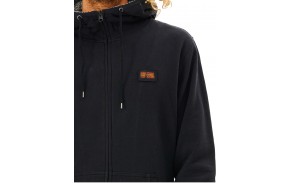 RIP CURL Revival Lined - Black - Sweat à capuche zippé Logo