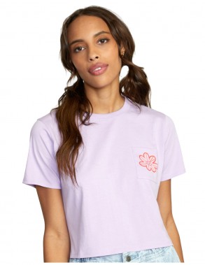 RVCA Happy Daisy - Lavender- T-shirt