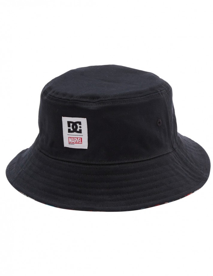 DC SHOES x Marvel Deadpool - Black - Reversible Bucket Hat (solid)